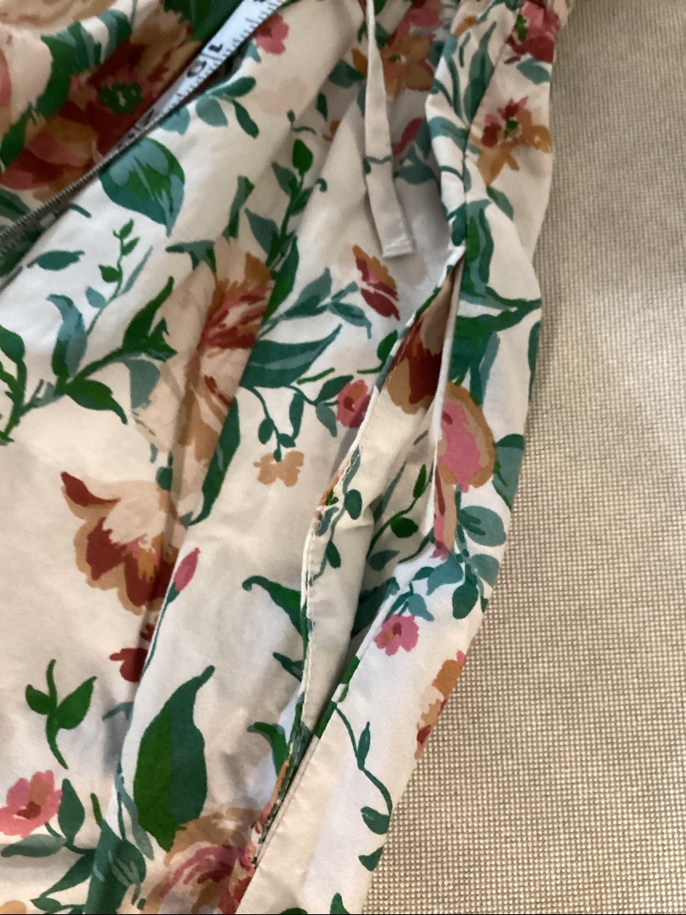 Anthropologie Somerset Cotton Puff Sleeve Floral Maxi/Midi Dress in Pale Pink S - Picture 6 of 11